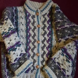 Hand knit wool sweater from Ecuador